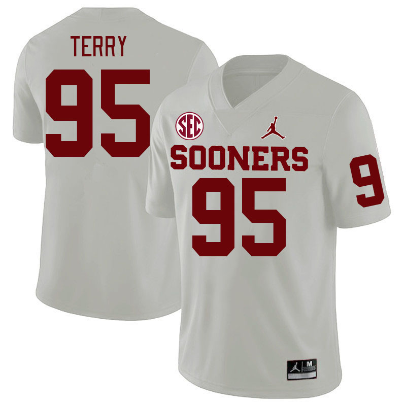 #95 Da'Jon Terry Oklahoma Sooners 2024 SEC Conference College Football Jerseys-White